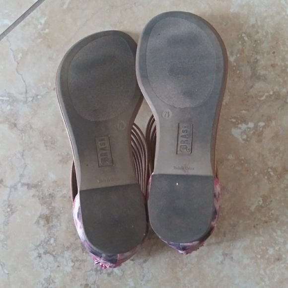 Brash Brown and Pink Sandals Size 7.5 - Picture 5 of 7